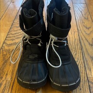 Kids Black Winter Boots